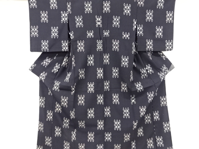 F*a様 M4216☆ 着物淡雪 ☆ アンティーク着物☆正絹 雲取り模様 縫い取